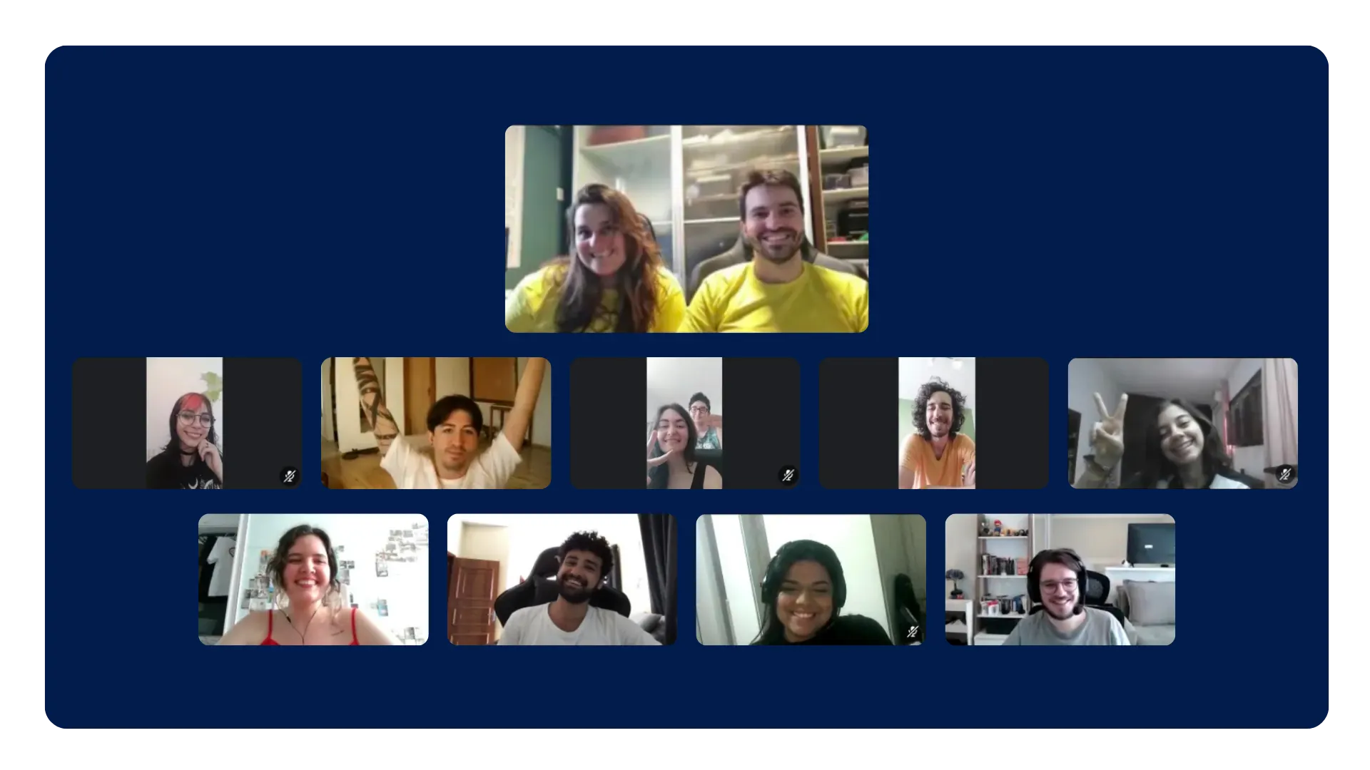 The Plot Interactive team together on a video call.